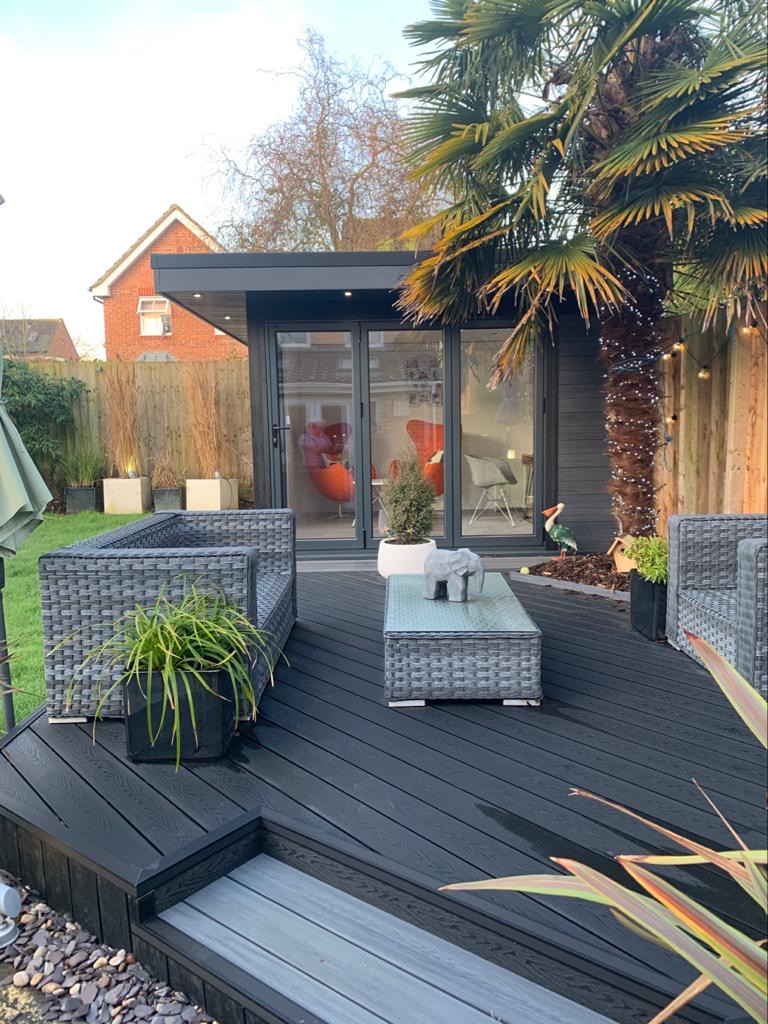 Garden Room In Leicester, With Composite Decking For Outdoor Seating Area Copy Copy